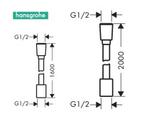 MEDIDAS FLEXO DUCHA TEXTIL DESIGNFLEX HANSGROHE